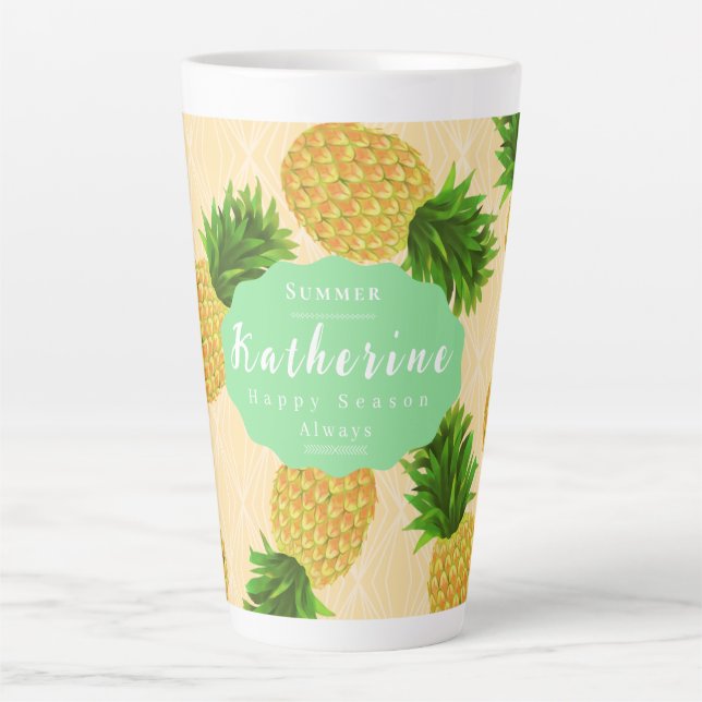 Tasse Latte Ananas jaune (Devant)
