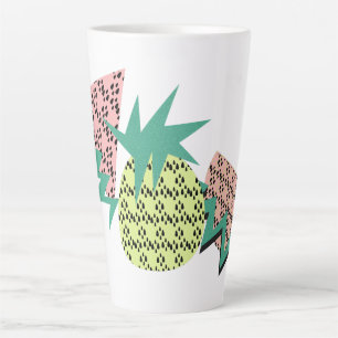 Tasse Latte Ananas Pastèque Abstrait 