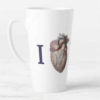 Tasse Latte Anatomie Humaine Vintage, J'Aime Mon Cœur