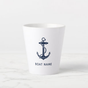 Tasse Latte Ancre de bateau Custom Crew Swag Custom