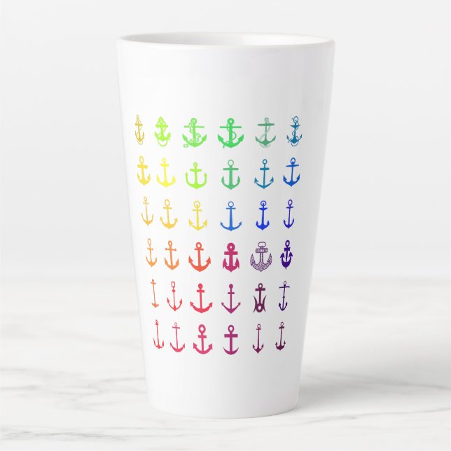 Tasse Latte Ancre multicolore (Devant)
