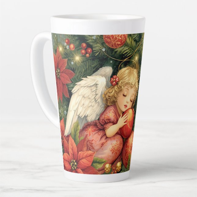 Tasse Latte Ange de Noël  (Angle gauche)