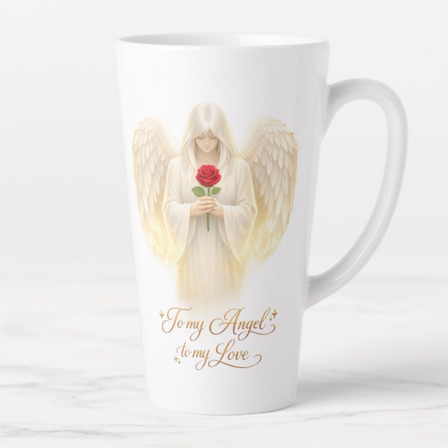 Tasse Latte AngelicFaith CœurDOr (Droite)