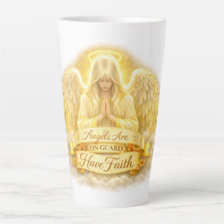 Tasse Latte AngelicFaith CœurD'or