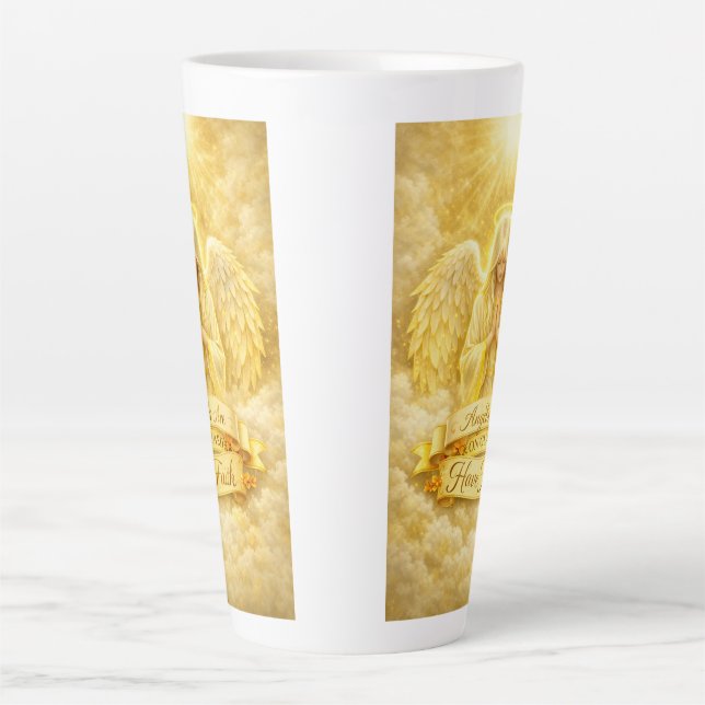 Tasse Latte AngelicFaith CœurDOr (Devant)