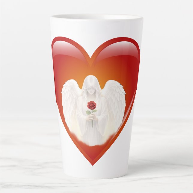 Tasse Latte AngelicFaith SilverHeart (Devant)