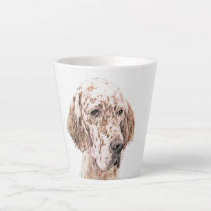 Tasse Latte Anglais Setter Orange Belton Peinture Chien Art