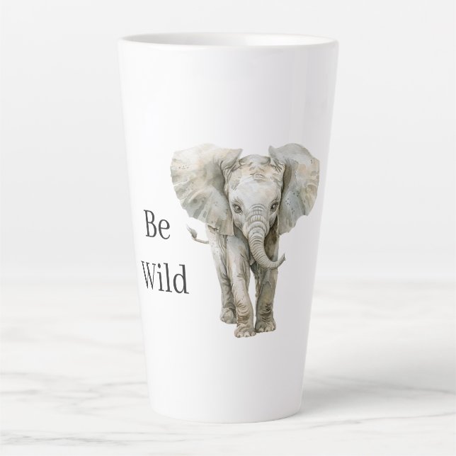 Tasse Latte Animal de safari à éléphant   (Devant)