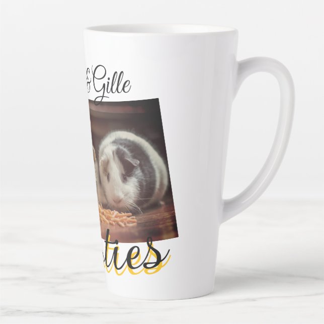 Tasse Latte Animaux de compagnie amis besties ajouter nom anim (Droite)