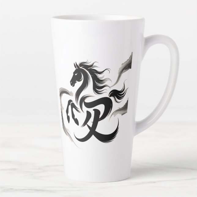 Tasse Latte Année du cheval 2026 (Droite)