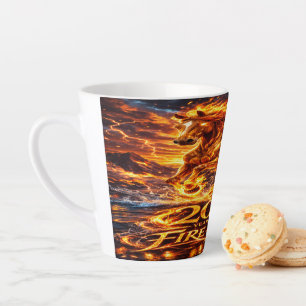 Tasse Latte Année du Cheval de Feu 2026