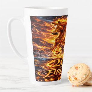 Tasse Latte Année du Cheval de Feu 2026