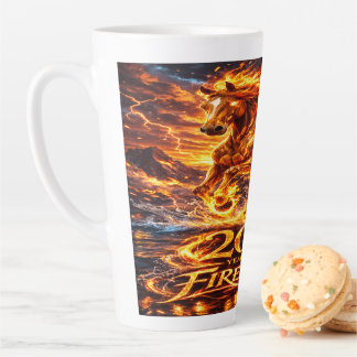 Tasse Latte Année du Cheval de Feu 2026