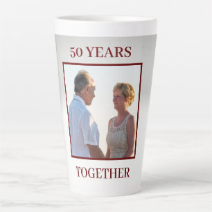 Tasse Latte Anniversaire de la photo sur mesure