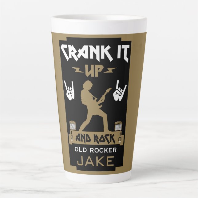 Tasse Latte Anniversaire des Rockers de 60 ans (Devant)