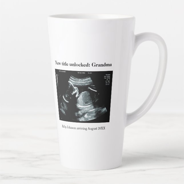 Tasse Latte Annonce de grossesse par échographie – Devenir gra (Droite)