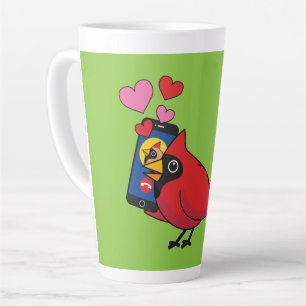 Tasse Latte Appels d'accouplement Cardinal Bird Love