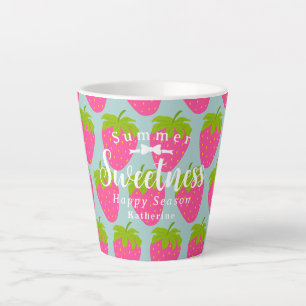 Tasse Latte Aqua aux fraises