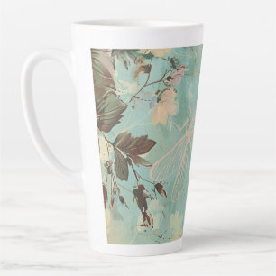 Tasse Latte Aqua Shabby Cottage Dragonfly