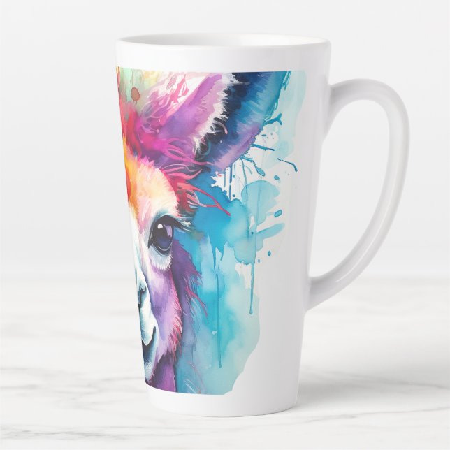 Tasse Latte Aquarelle Alpaca #217 (Droite)