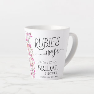 Tasse Latte Aquarelle écriture féminine Ruby Rose Baby Shower 