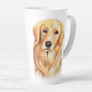 Tasse Latte Aquarelle Golden Retriever