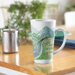 Tasse Latte Aquarelle Nature Commençons la prochaine aventure<br><div class="desc">Aquarelle Nature Commençons la prochaine aventure</div>
