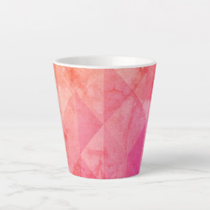 Tasse Latte Aquarelle rose pâle orange