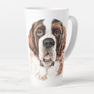 Tasse Latte Aquarelle Saint Bernard