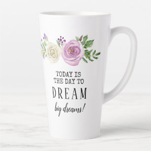 Tasse Latte Aquarelle violet Floral Dreams Big Dreams