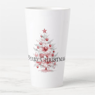 Tasse Latte Arbre à menthe blanche rouge Noël