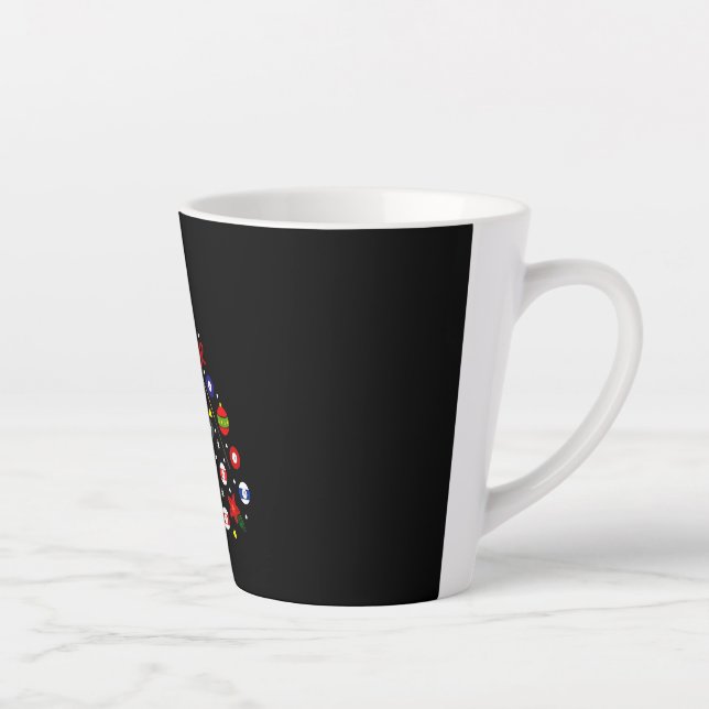 Tasse Latte Arbre de Noël Billiard (Droite)