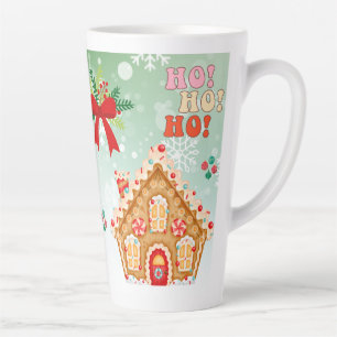 Tasse Latte Arbre de Noël festif avec gif de conception hivern