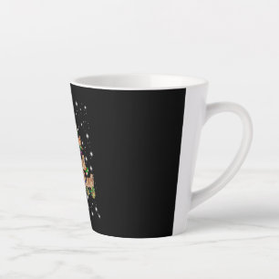 Tasse Latte Arbre de Noël Golden Retriever Couvert Par Flash
