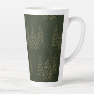 Tasse Latte Arbre de Noël vert
