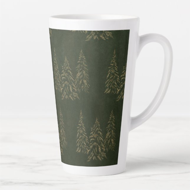 Tasse Latte Arbre de Noël vert (Droite)