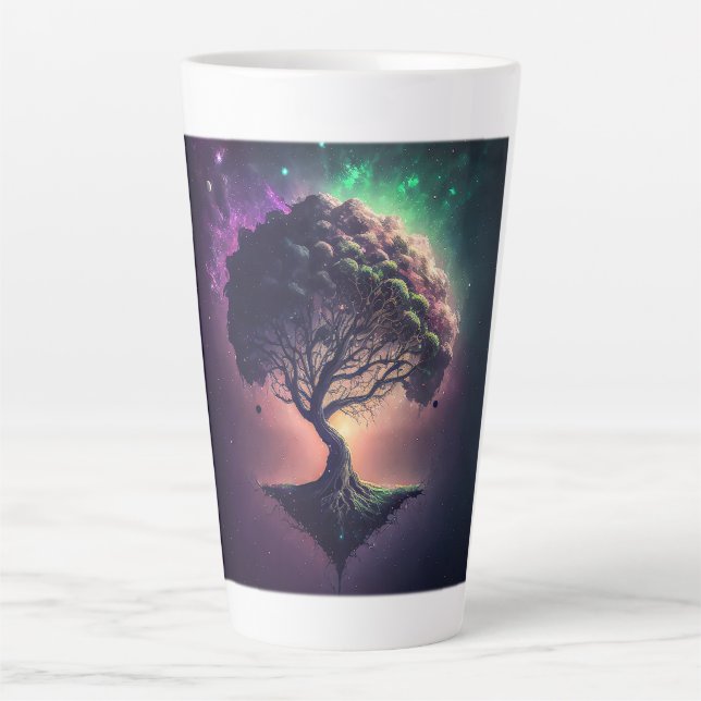 Tasse Latte Arbre en latte spatiale (Devant)