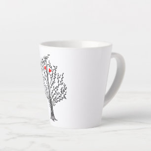 Tasse Latte Arbre et Coeurs