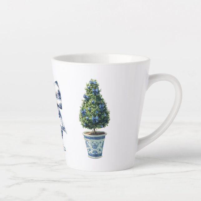 Tasse Latte Arbre topiaire de Noël en chinoiserie (Droite)