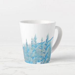 Tasse Latte Arbres bleus neigeux