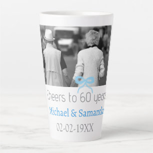Tasse Latte arc en argent SILVER pour 60 ans de mariage