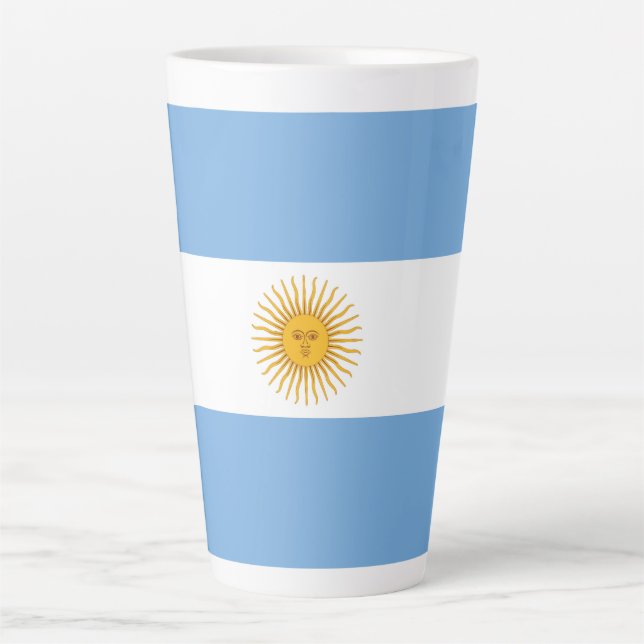 Tasse Latte Argentina flag (Devant)