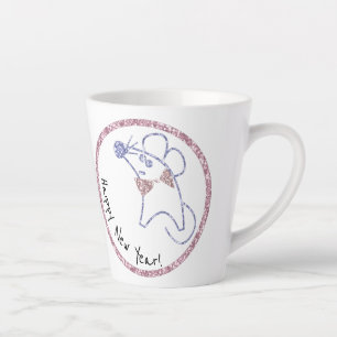 Tasse Latte Armature d'or, nouvelle année, Noël