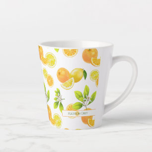 Tasse Latte Arômes d'agrumes Oranges et citrons Patten