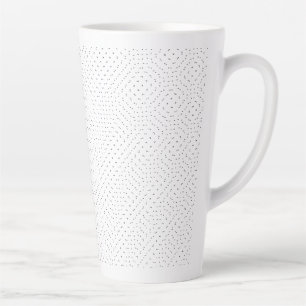 Tasse Latte Arrière - plan blanc avec un motif extensible de p