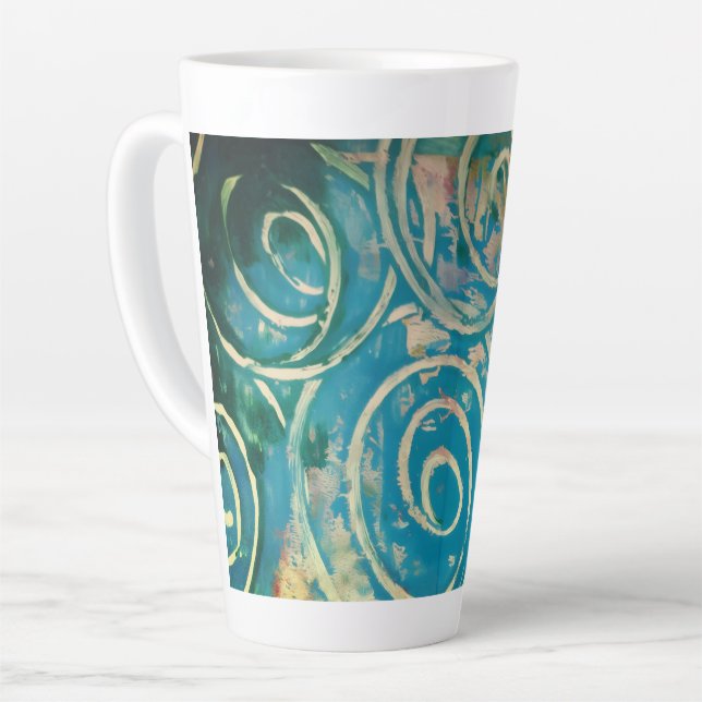 Tasse Latte Art abstrait  (Angle gauche)