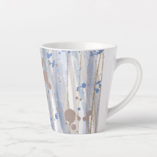 Tasse Latte Art Abstrait Moderne de la Nature Coup (Droite)