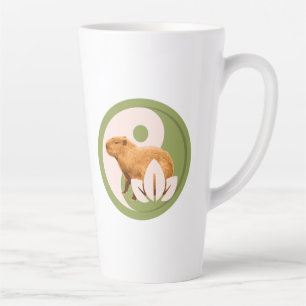 Tasse Latte Art de la nature paisible du capybara Zen Yin Yang