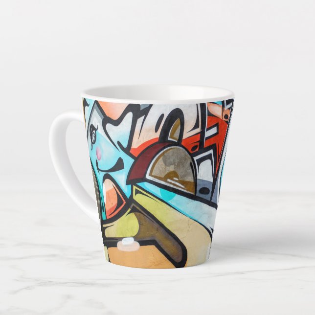 Tasse Latte Art de rue / Fresque (Angle gauche)