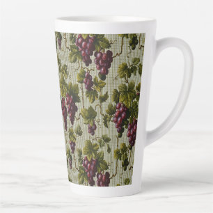 Tasse Latte Art de vigne de campagne française rustique